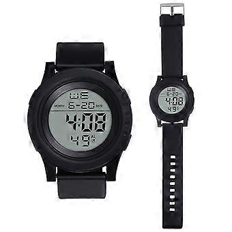 Lichtgevende LED Outdoor Sports Digitaal Horloge Waterdichte Wekker Polshorloge Horloges (Zwart)