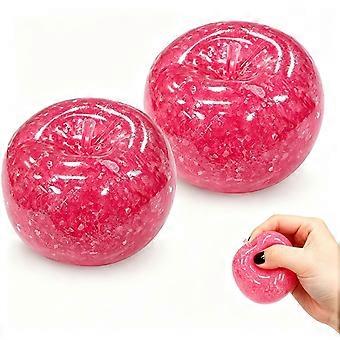 Apfel-Stressball mit Slush-Effekt, 7,6 cm großer, langsam aufsteigender Frucht-Quetschball, weiches sensorisches Spielzeug mit Slush-Eis im Inneren, lustiges Partygeschenk für Erwachsene
