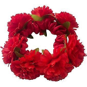 RUIYUE Artificial Carnation Hair Ties Ponytail Holder Artificial Flower Hair Scrunchie Elastic Hair Ring Flower Hair Rope Hair Accessories for Women