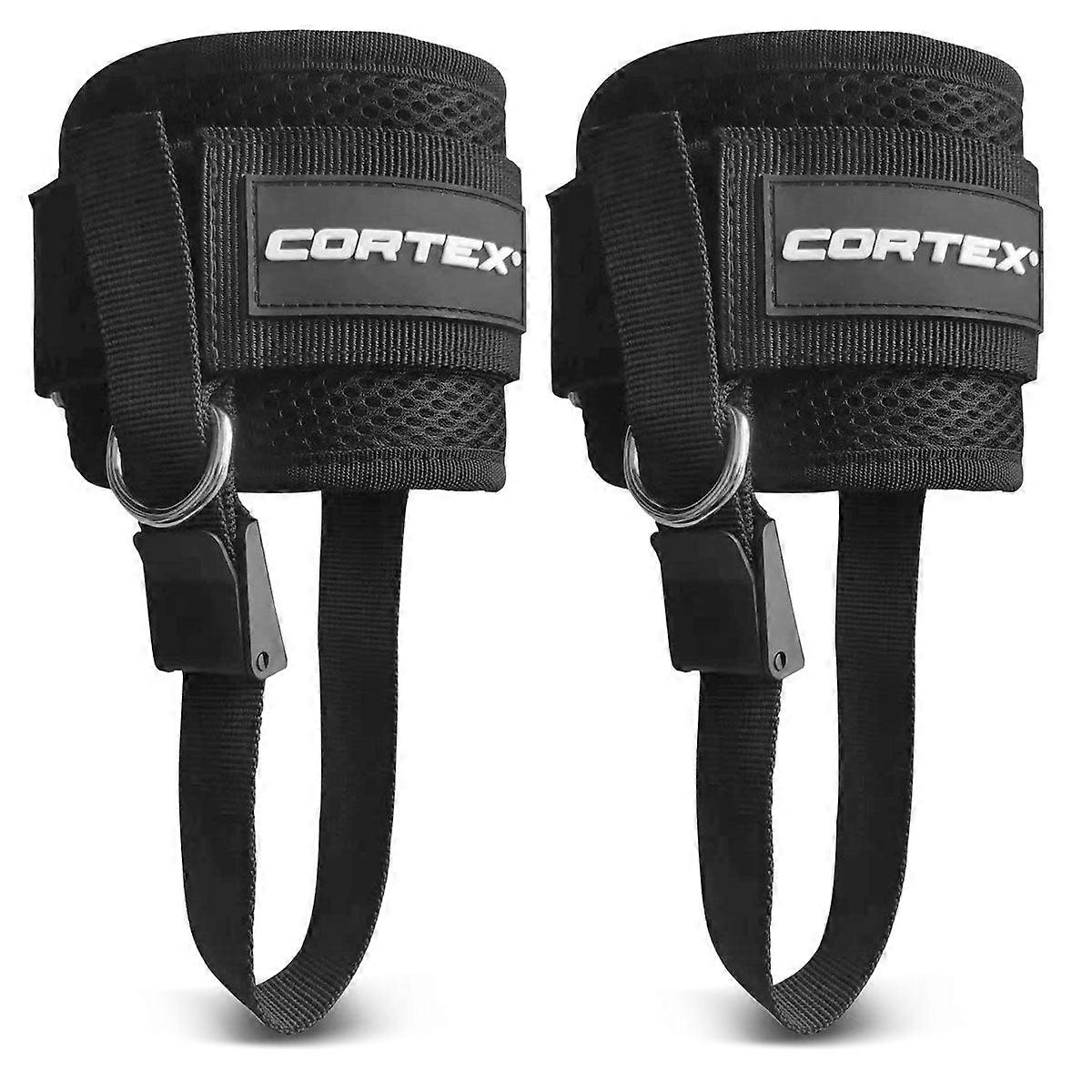 Cortex Premium Ankle Strap Cuff Cable Pulley Attachment Pair Home Gym Attachments