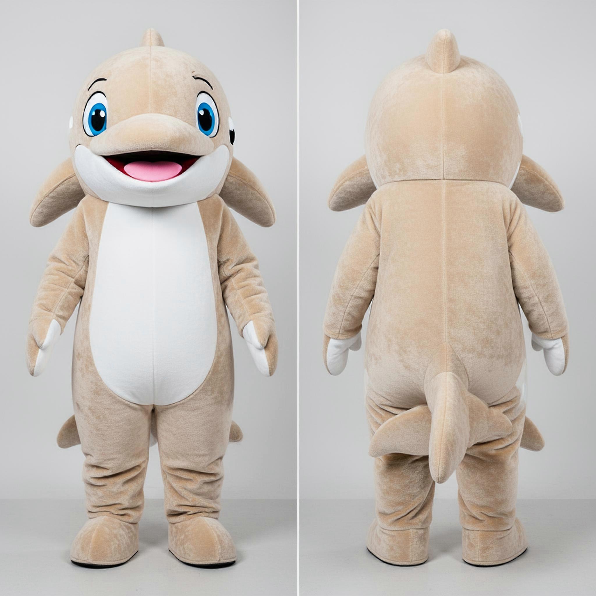 MASTICOT Beige Rounded Killer Whale Mascot