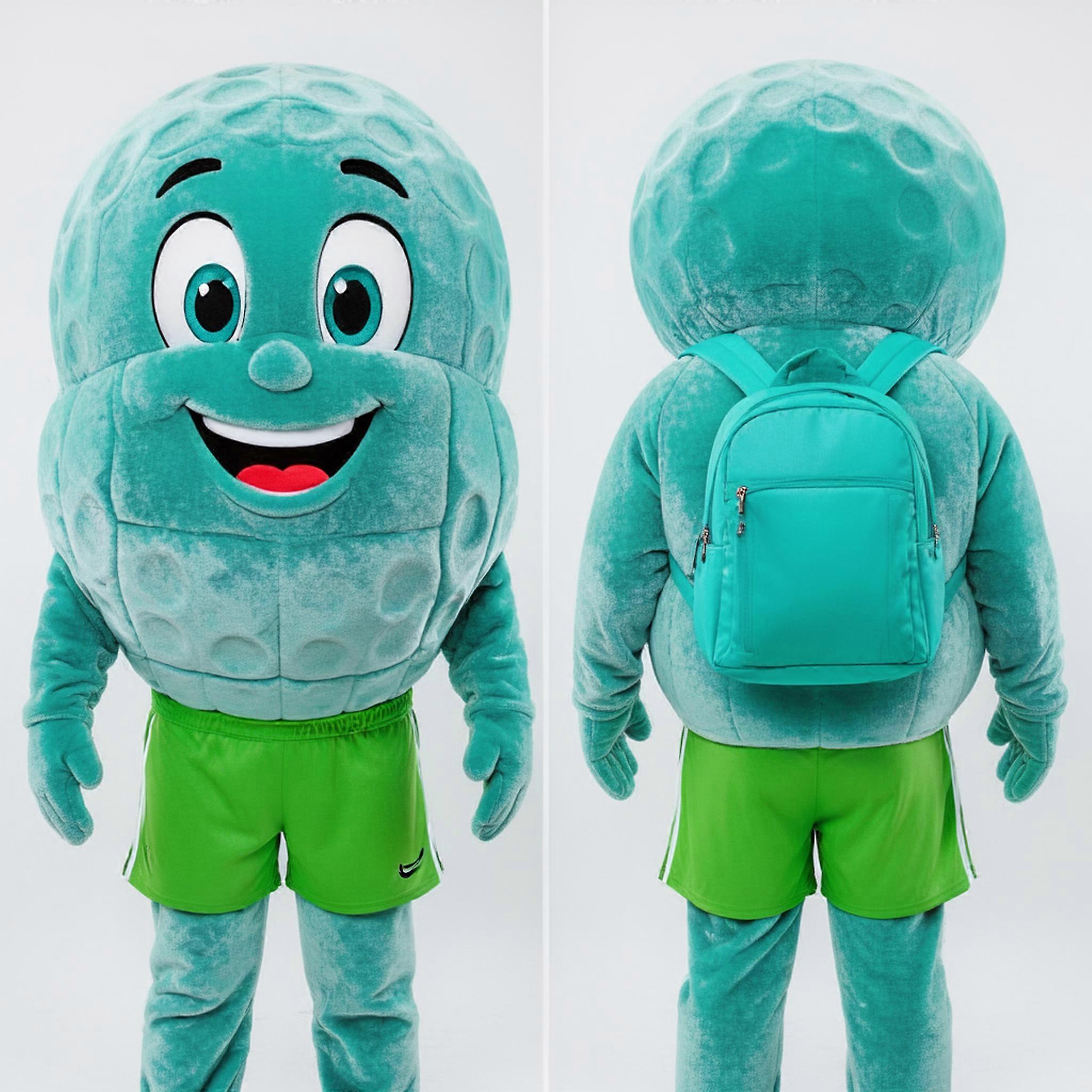 MASTICOT Turquoise Velvety Golf Ball Mascot