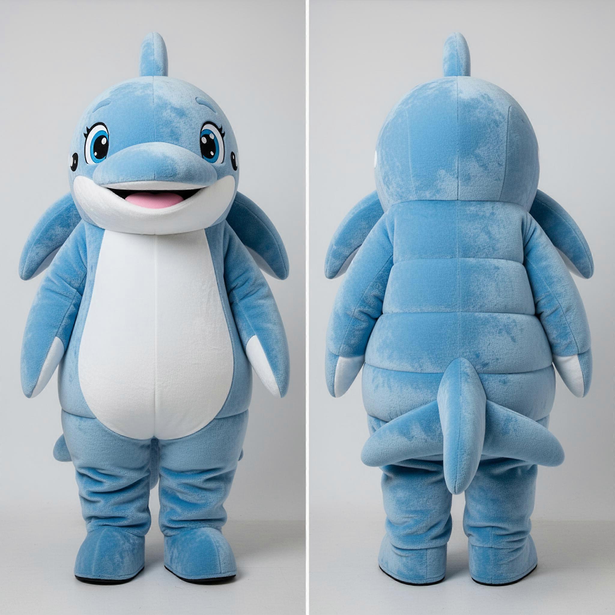 MASTICOT Sky Blue Sleek Killer Whale Mascot