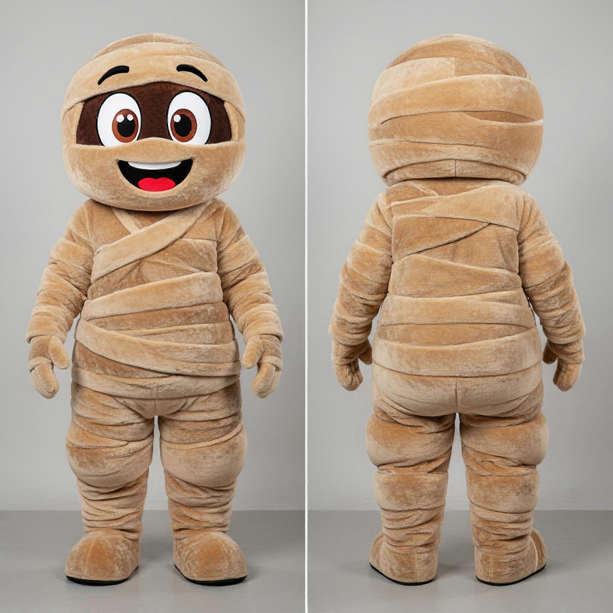 MASTICOT Tan Velvety Mummy Mascot