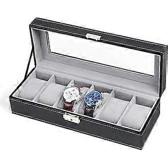 Luxury Petite Watch Storage Box With Glass Cover And Removable Pillows