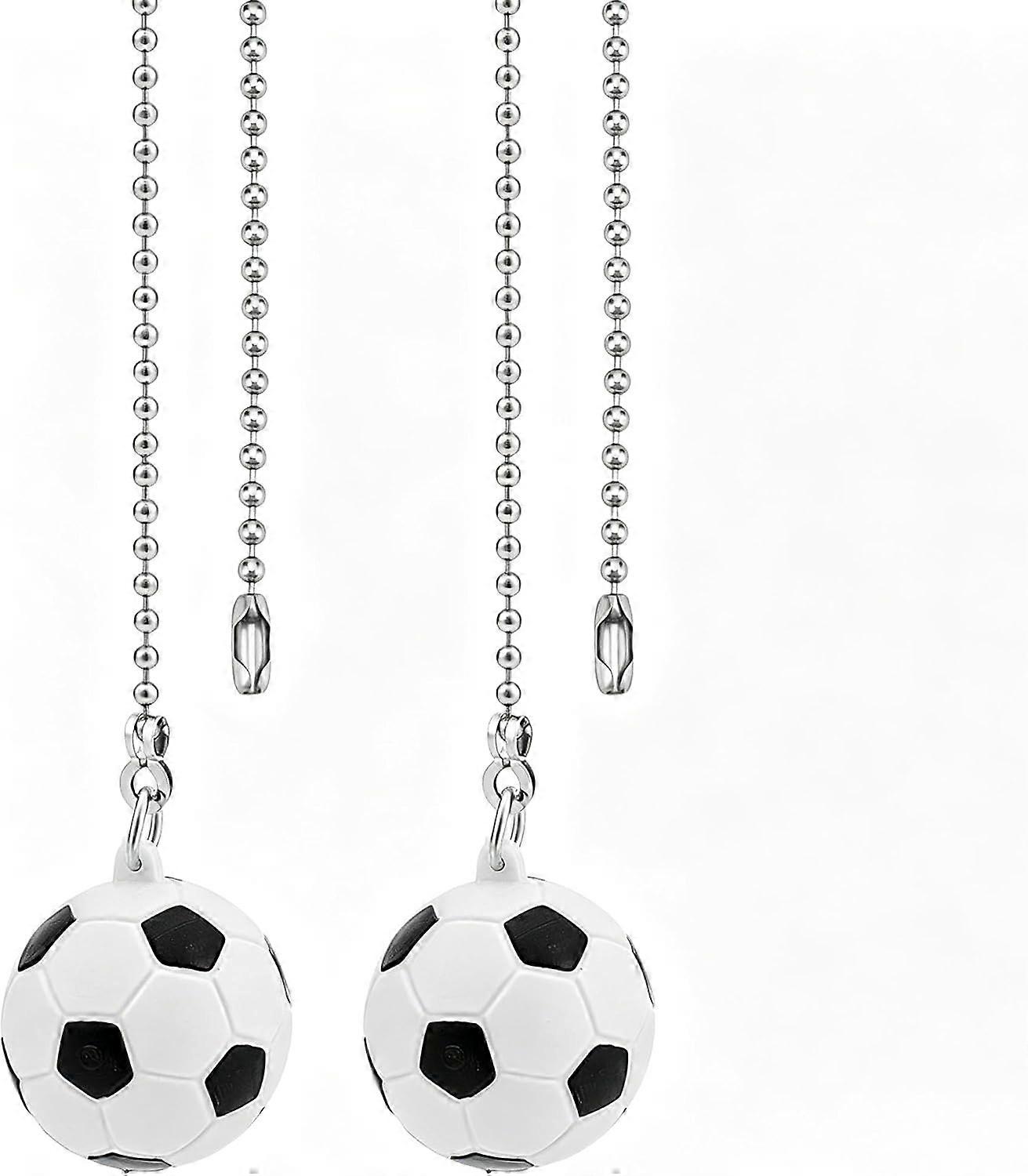 2 Pack 14.17inch Fan Pull Chain Extension, Soccer Light Pull Chains, Decor Pull for Fan Light Pull Extension