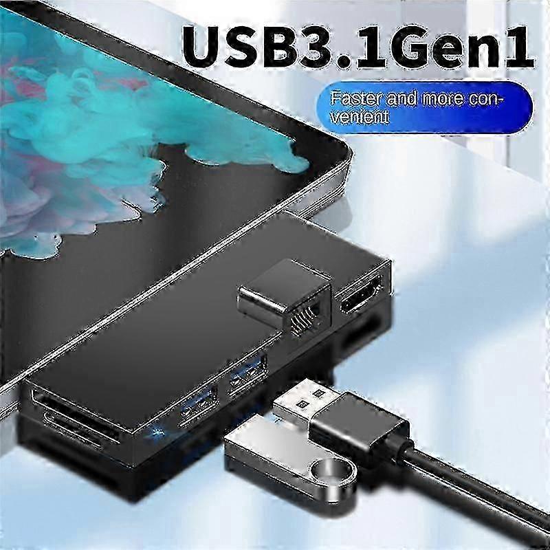 4K HDMI dock for Surface Pro 4 5 6 with USB and network support