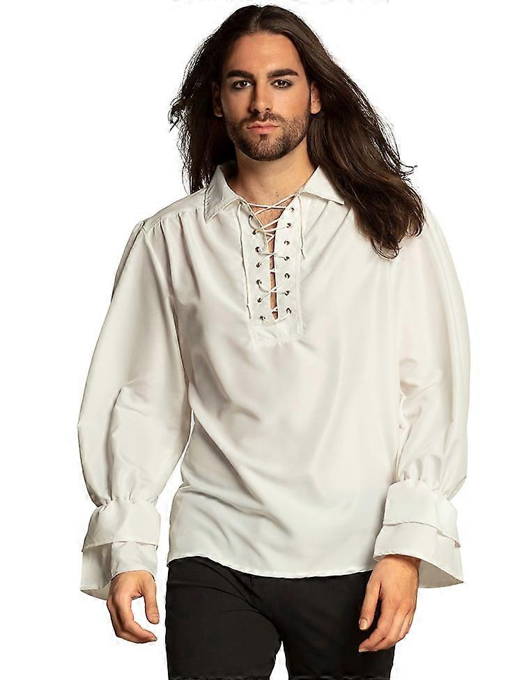 Men's white pirate blouse