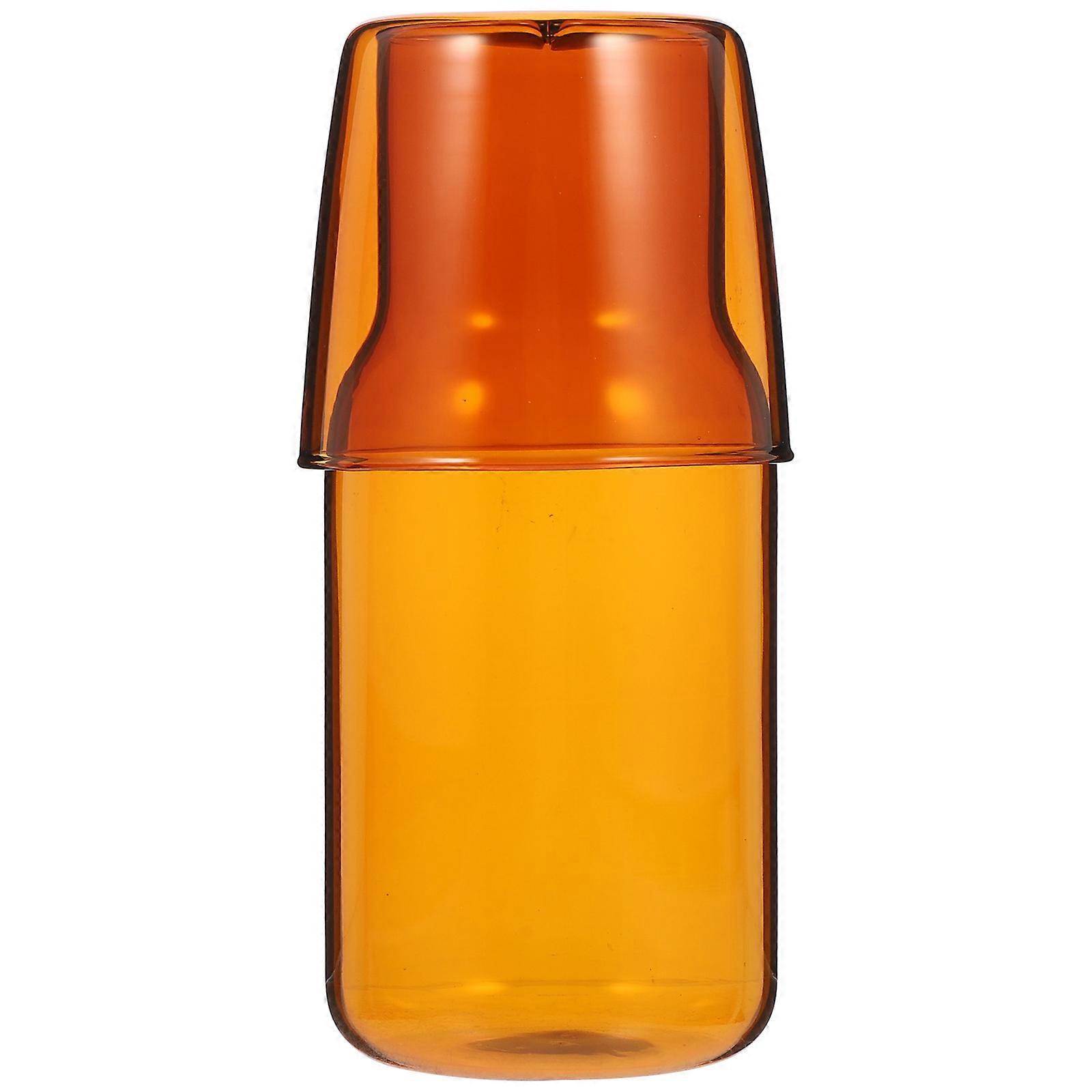 Bedside Desktop Glass Bottle Multi-Function Water Jug with Cup 4Pcs Set