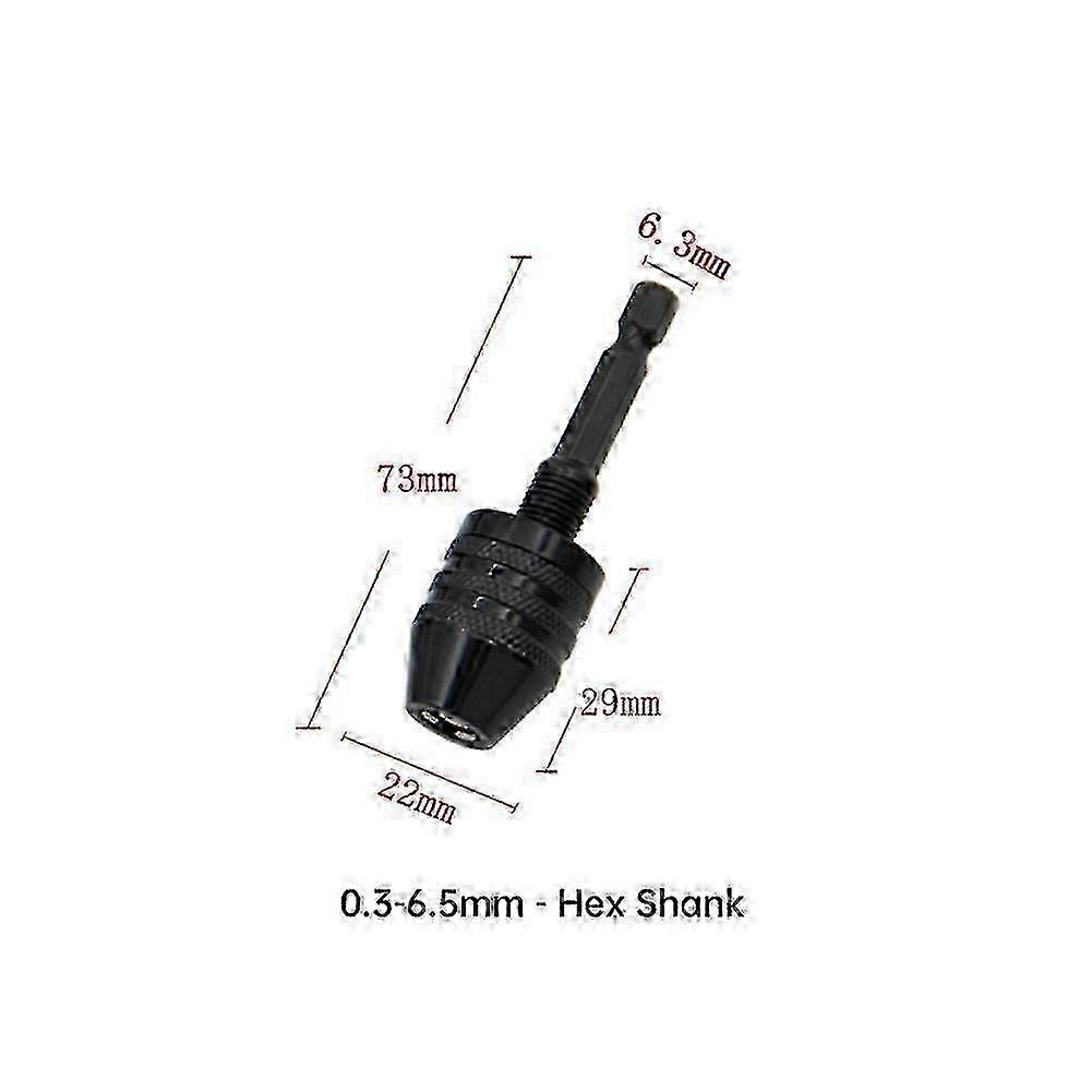 Hex Shank Keyless Drill Chuck Screwdriver Bit Adaptor compatible withImpact Driver