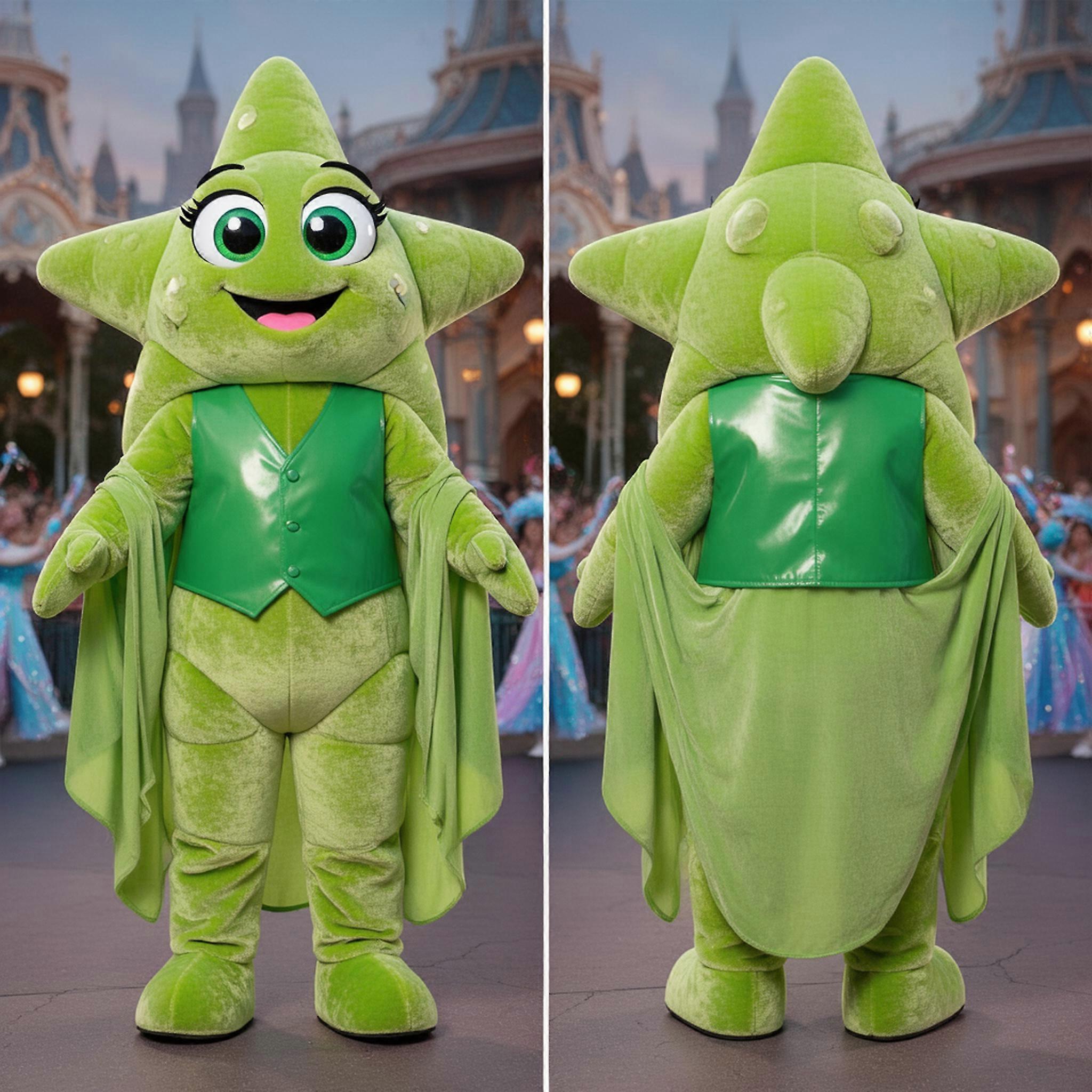 MASTICOT Lime Green Playful Starfish Mascot