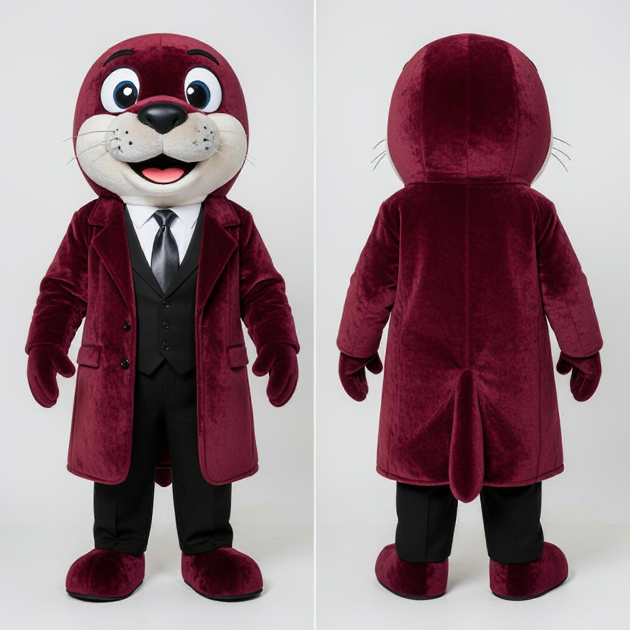 MASTICOT Maroon Padded Seal Mascot