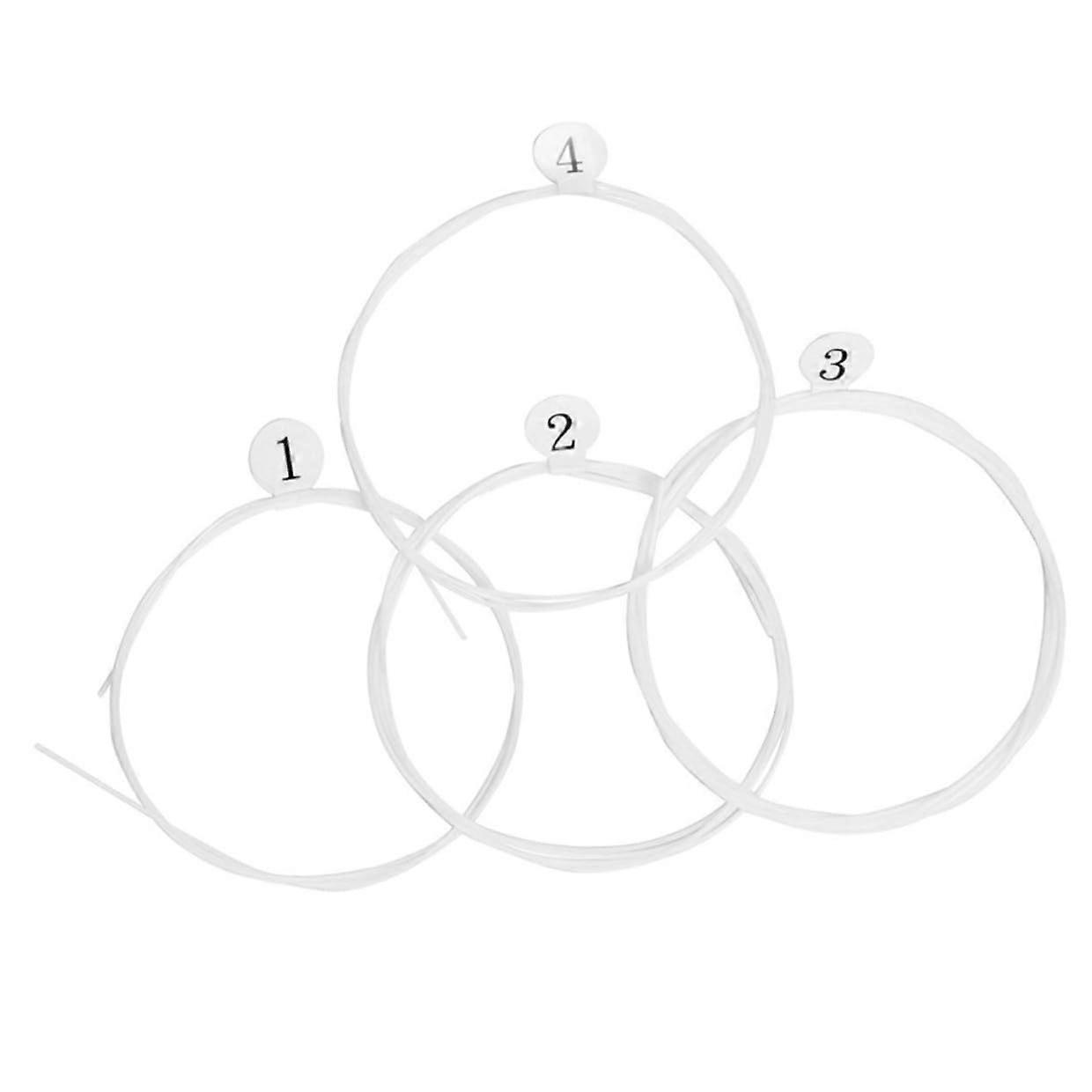 Ukulele Strings Set 4Pcs Durable Nylon for Beginners Restore Clear Sound Easy Replacement  Accessories