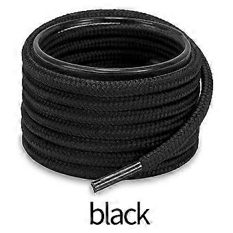 Solid black  Color Round Shoe Laces for Sneakers, Boots and Athletic Shoes, Shoe Strings