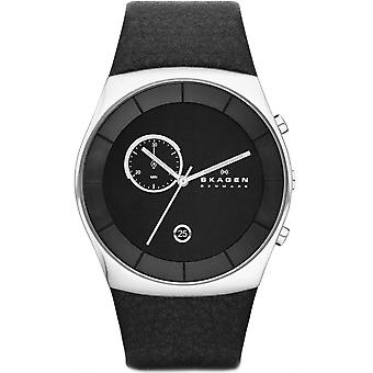 Skagen Havene Quartz analoge man horloge met SKW6070 Cowskin armband