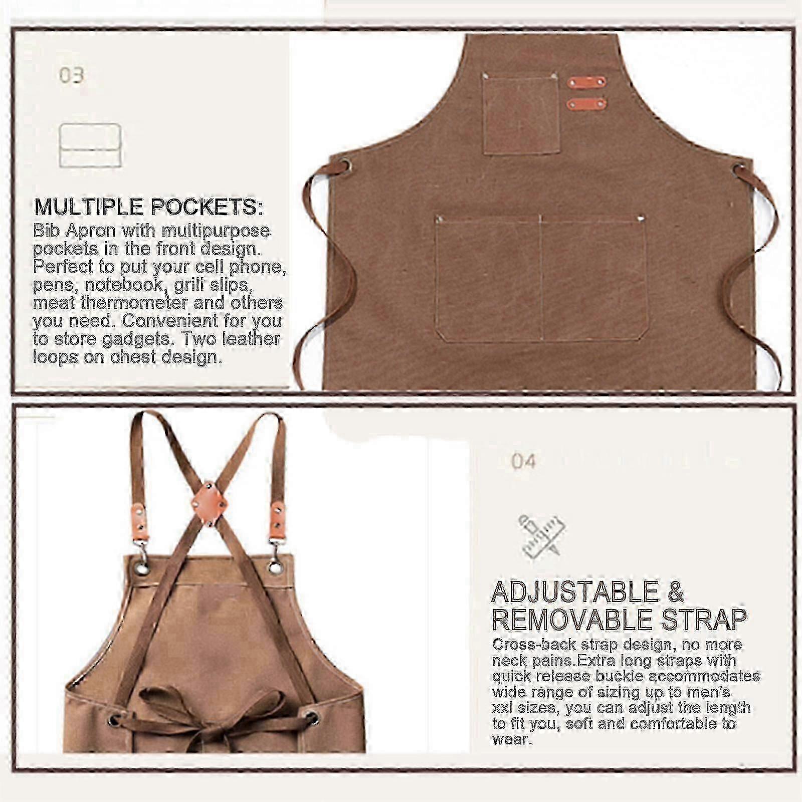 Soft Cotton Cross Back Work Apron