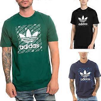ADIDAS MONOGRAM Mens T Shirts Short Sleeve Summer Crew Neck Casual Cotton Tee