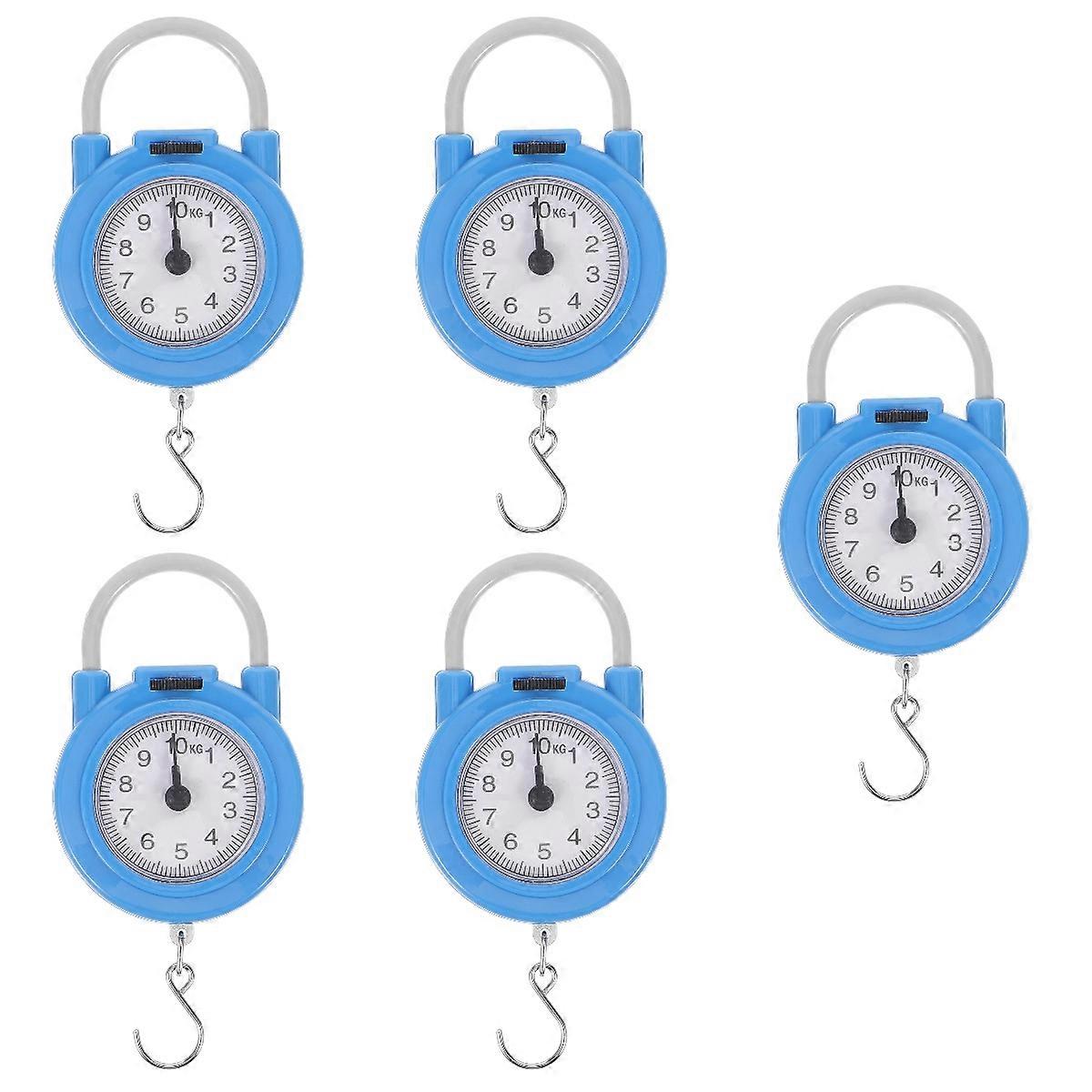 Mechanical Hanging Scale for Reliable Weight Checking 5Pcs with Hook Feature