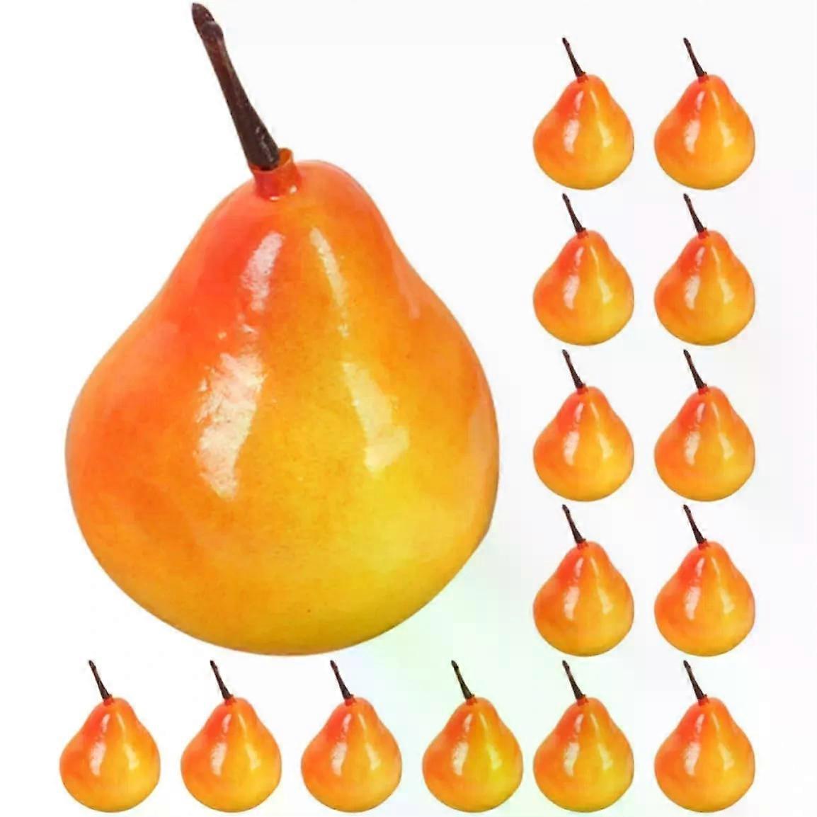 20pcs Artificial Fake Pears Foam Simulation Pear Models