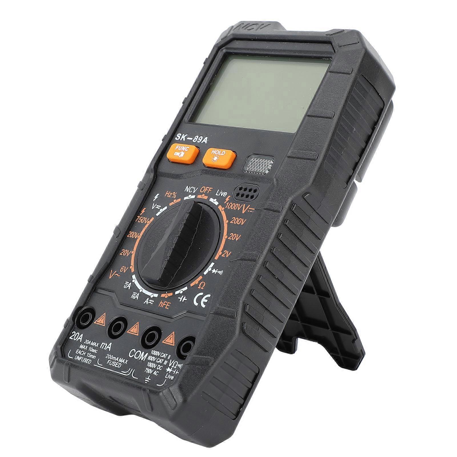 Digital Multimeter Auto Ranging Voice Broadcast AC DC Voltage Current Capacitance Resistance Frequency Tester