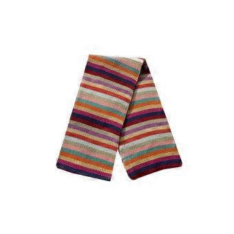 New high-end scarf women's winter ins wind warm knitted scarf colored striped knitted scarf scarf