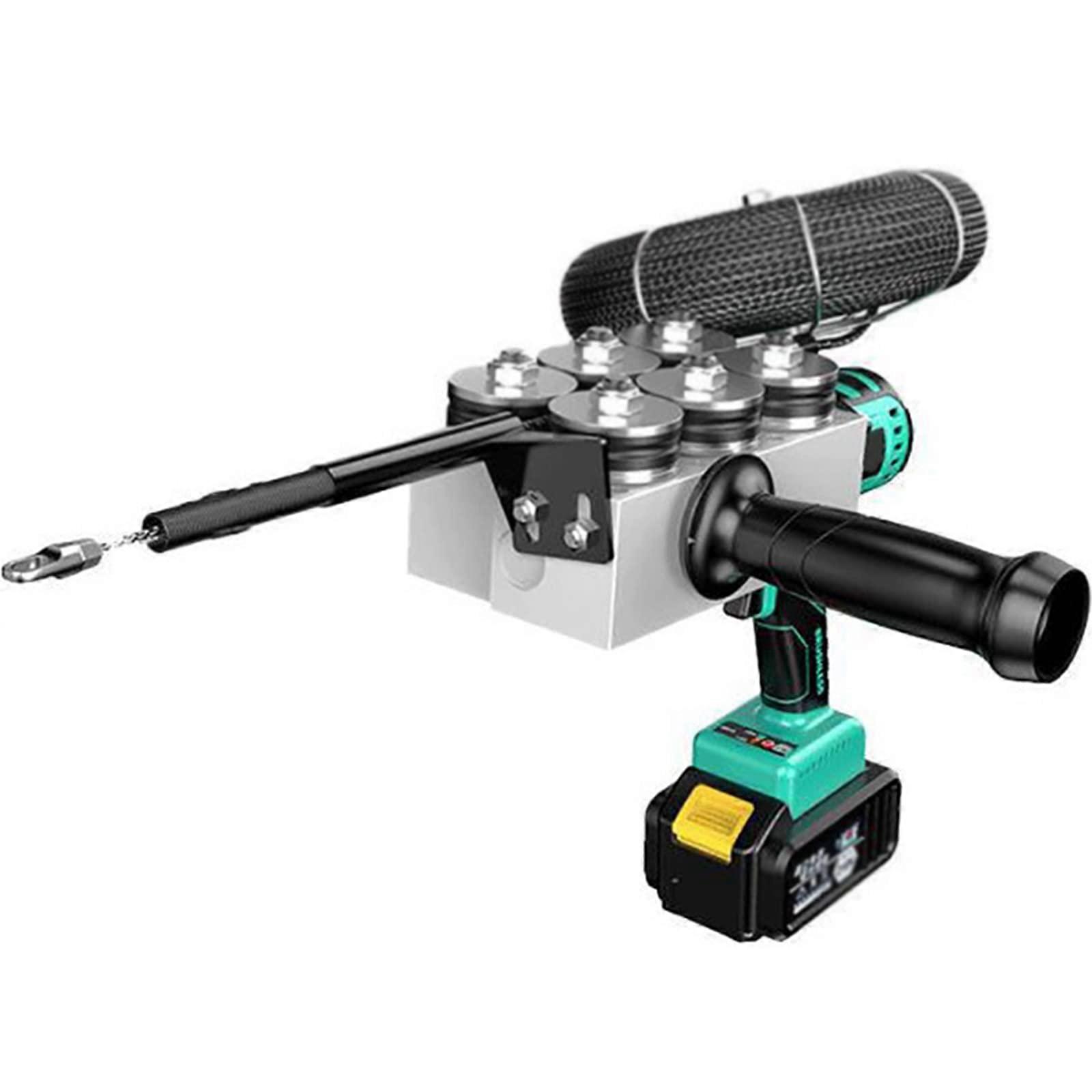 Cordless Electric Wire Threading Machine for Electricians, Fish Tape Puller with LED Light