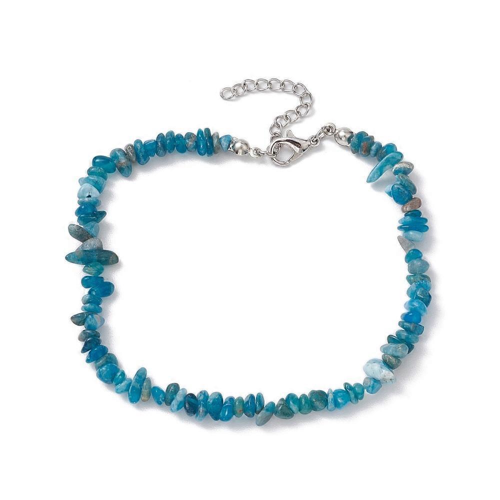 10pcs   Beads Anklets Chips 10-5/8~11 inch(27~28cm) Material:  Apatite