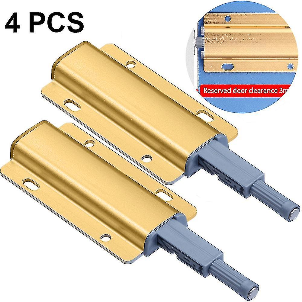 Push To Open Door Latch 4 Pack Magnetic Push Latches Heavy Duty For Cabinets Touch Latches Kitchen Door Push Release Latch For Drawer Closure Push Cat