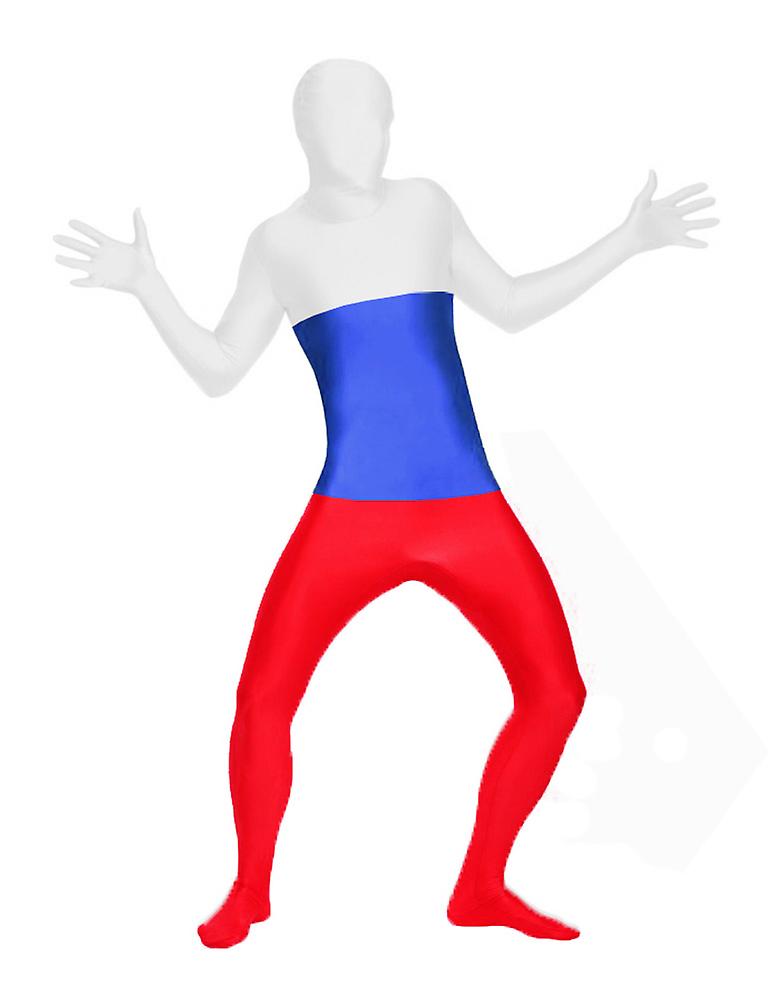 AltSkin Full Body Spandex World Cup Zentai Suit - Russia Flag Design - Bodysuit Costume for Halloween/Sporting Events/Parties