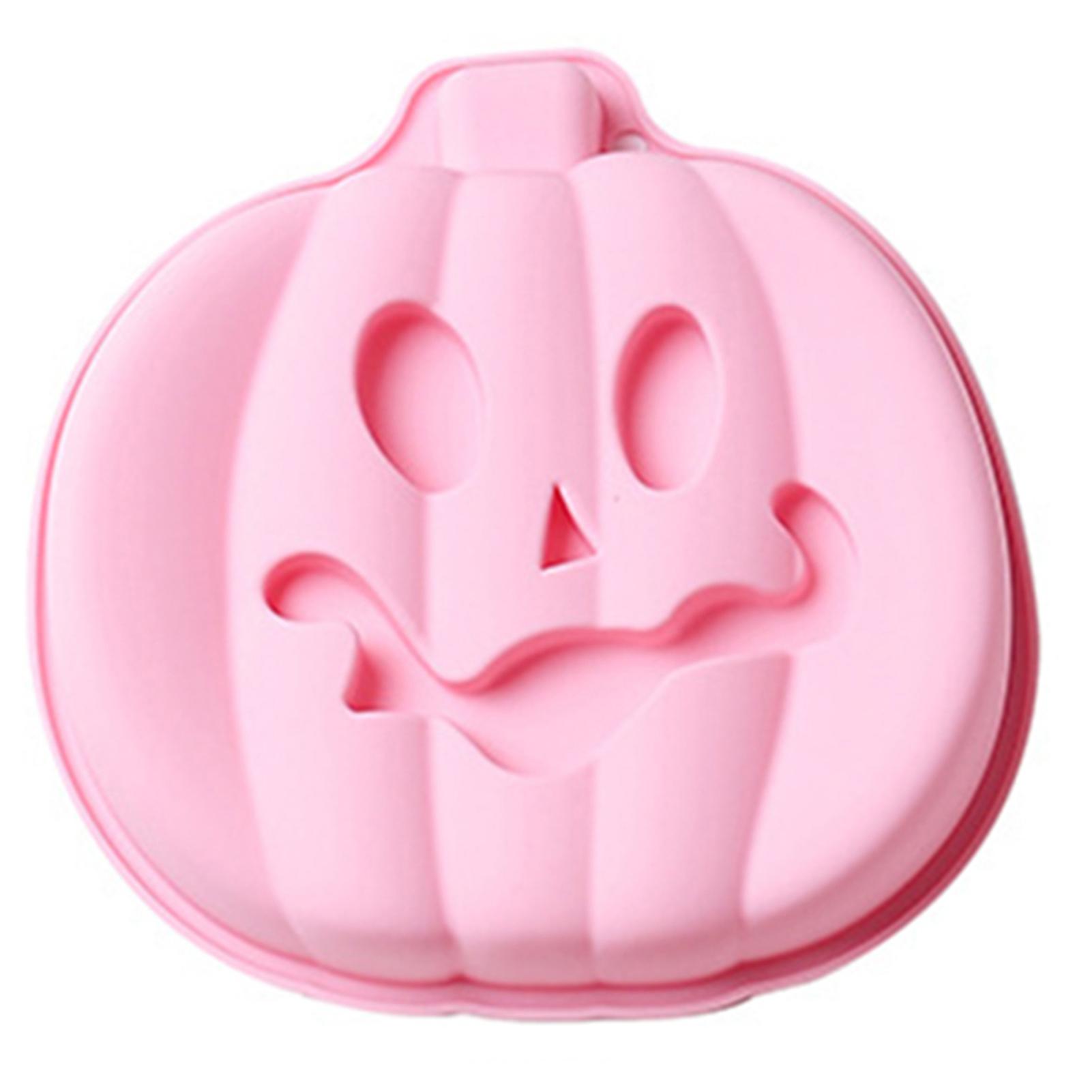 Halloween Silicone Stencils Pumpkin Face Cake Baking Pan Casting Die Soft Puddings Template For Diy Craft 8.3inch New