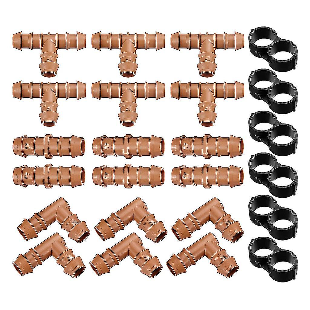 Drip Irrigation Fittings Kit 24 Pcs compatible Compatible Drip compatible Sprinkler Systems-D