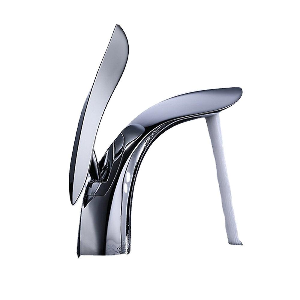 Luxury Rose Gold Waterfall Bathroom Faucet - Single Hole, Hot & Cold Water Mixer Tap
