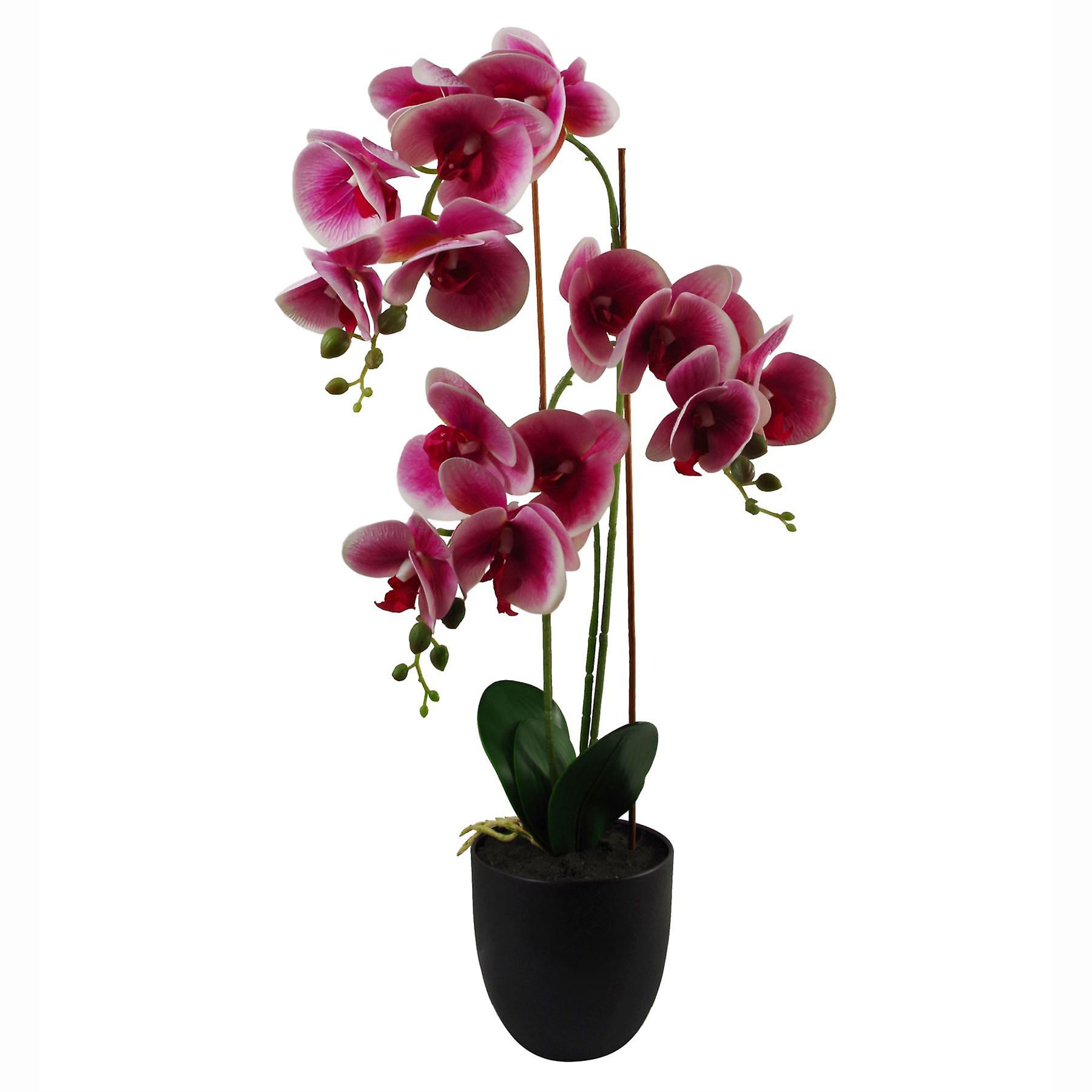 70cm Artificial Orchid Dark Pink