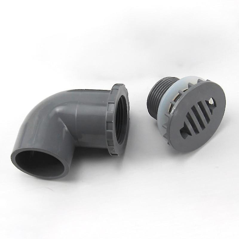 Grey 32mm Fish Tank Drain Elbow Water Pvc Pipe