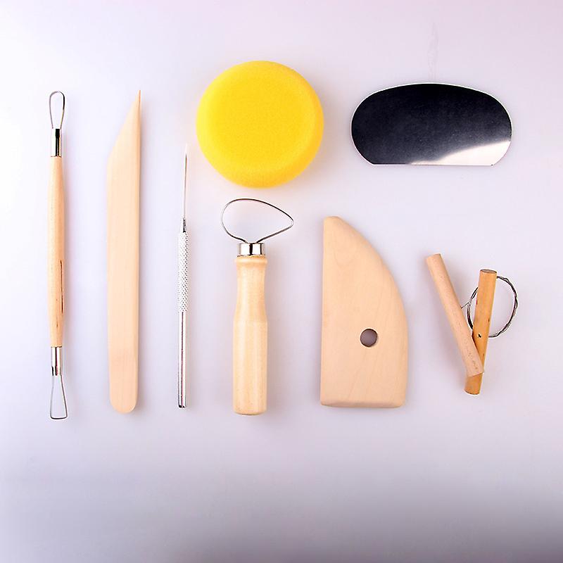 8pcs Pottery Tool Clay Sculpting Chisel Modeling for Potter, Pottery Craft Tools Clay Sculpting Kit for Beginners, Professionals and Artists for Potte
