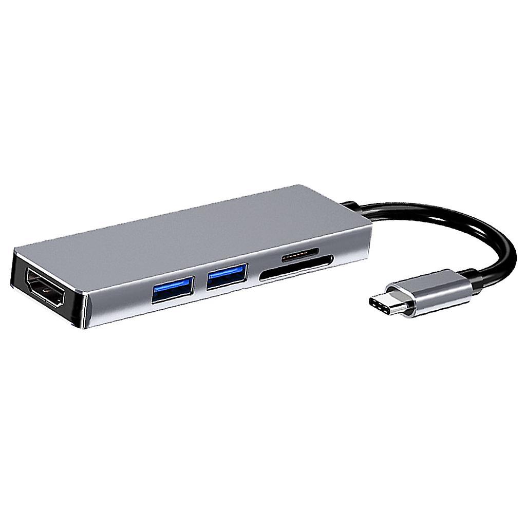 5 Type C to HDMI 2x USB 3.0 TF SD Hub for Laptop Mobile Phone Computers