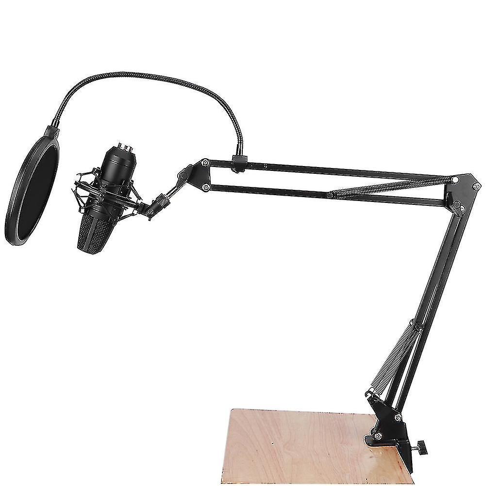 Bm700 Black Capacitive Microphone Set For Recording Live Broadcast Computer Usb Mic