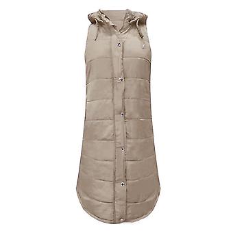 Dam Puffer Vest Jacka Ärmlös Hoodies Full dragkedja Dunkappor För Att Shoppa Bär