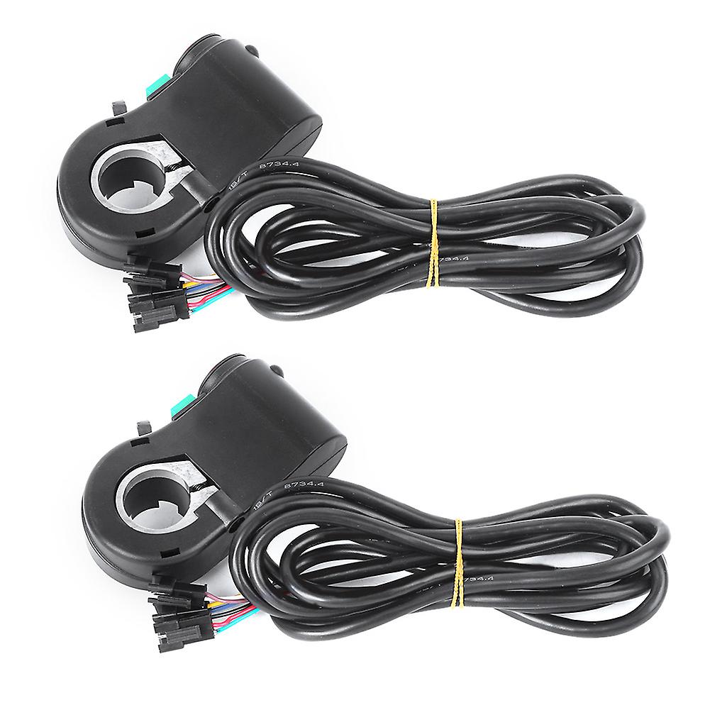 2PCS Plastic Black 98% Efficiency Real Time Display Thumb Cruising Multifunction Electric Bike Accessory Accessory