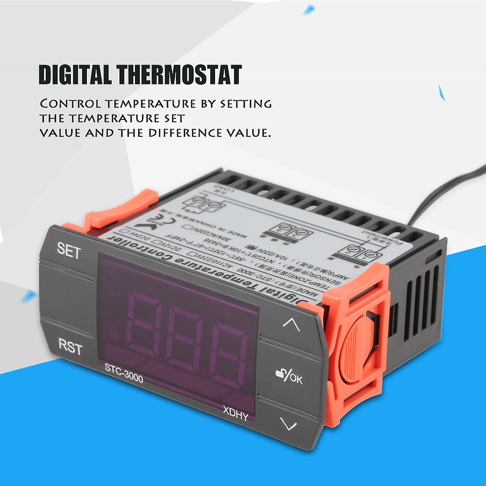 AC 220V10A Digital Temperature Controller Thermostat Heat & Cool Modes