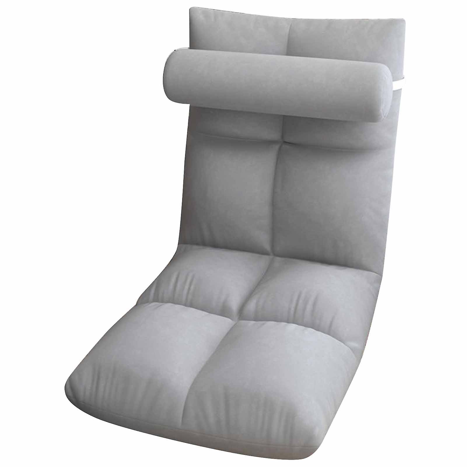 Floor Chair with Backrest, Folding Sofa Bed, Recliner, Gaming Chair, Meditation Chair for Adults, Gray