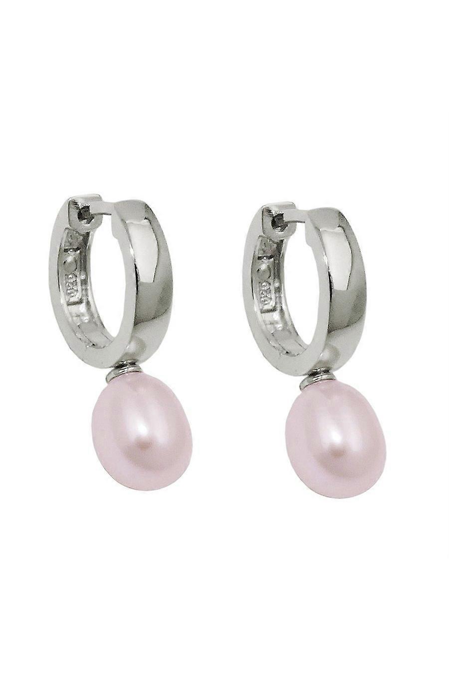Hoop Earrings Pearl Silver 925 - Gl93710