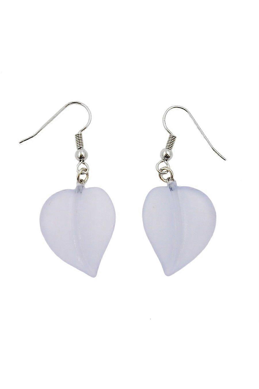 Hook Earrings Leaf Bead Light Blue - Gl00817