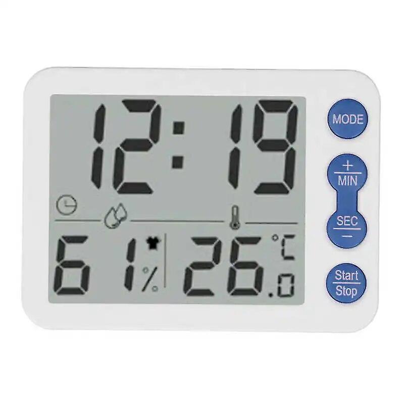 Multifunctional electronic thermometer hygrometer with alarm function white indoor digital temperature and humidity meter~8481