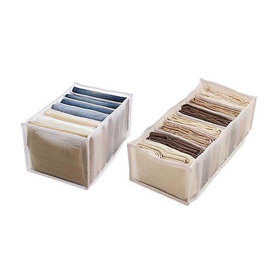 2Pcs Multi-use Nylon Clothes Storage Box Visual Surface Practical Multi-layer Clothes Storage Case for Home
