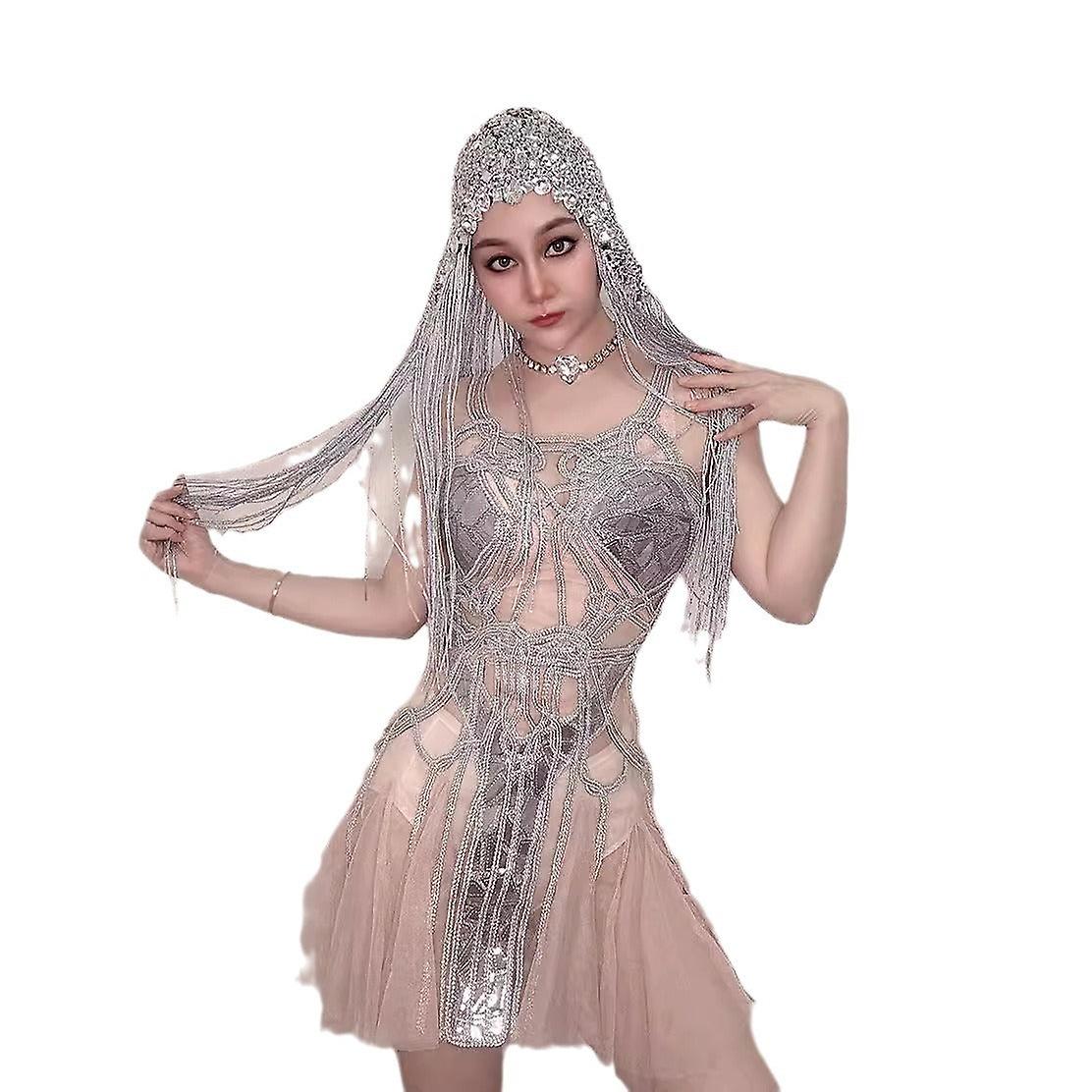 شخصية المرأة أزياء الشارع مرحلة جديدة الرقص الشرقي أداء الملابس, مثير شرابة الترتر