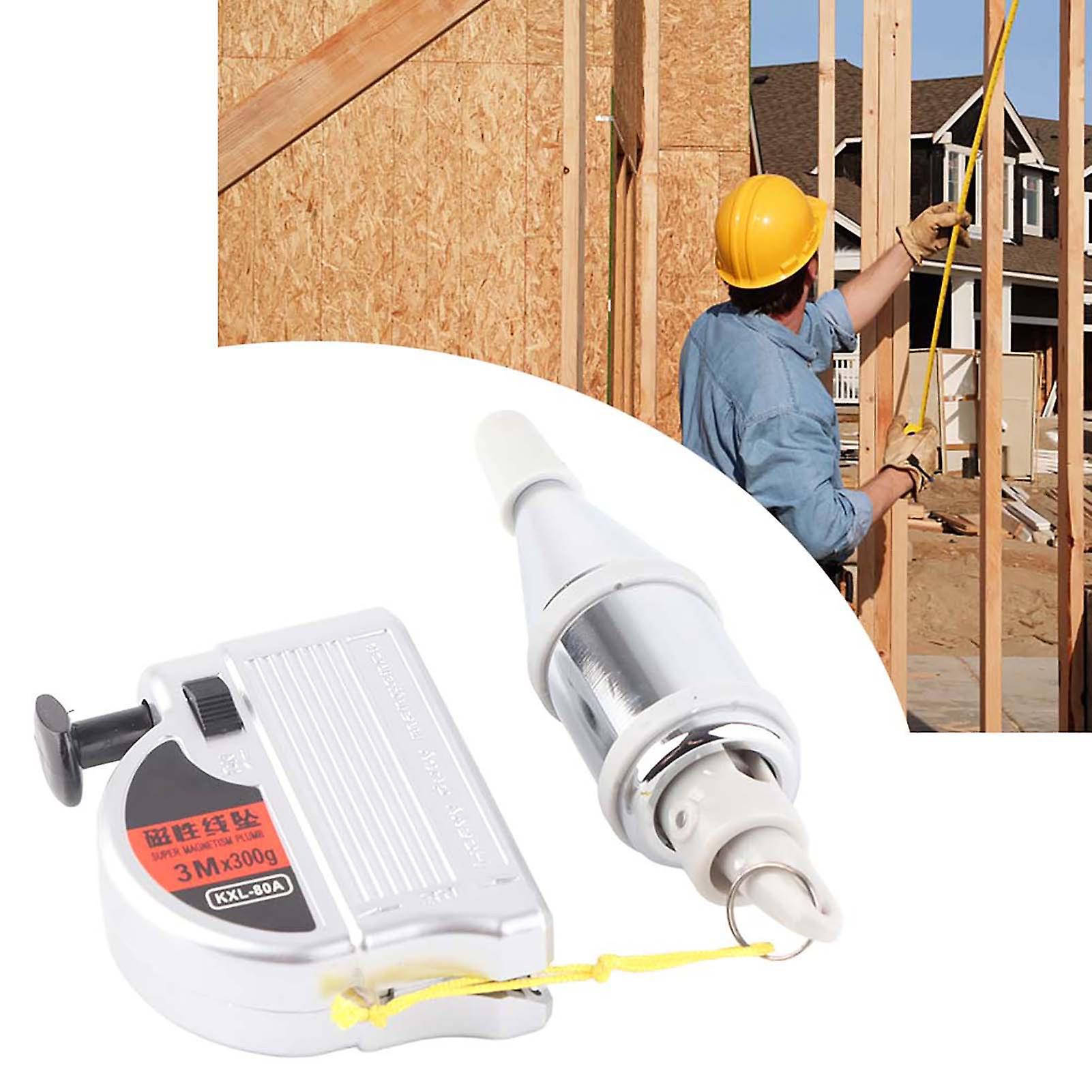 Automatic Plumb Bob Hanging Wire Hammer Magnetic Plumb Bob Vertical Measuring Tool (3 Meters)