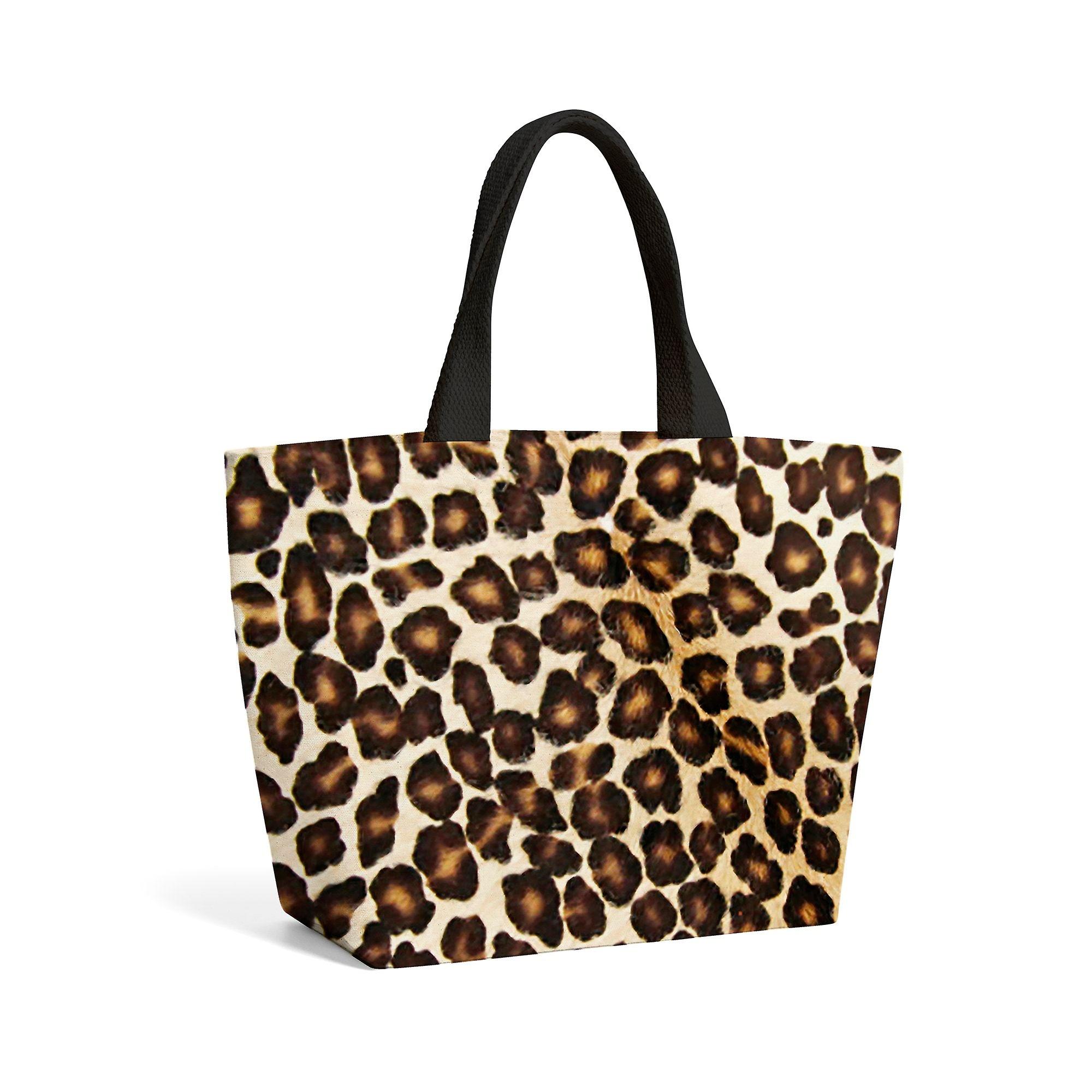 Leopard Hide Print Beach Shopper Tote Bag