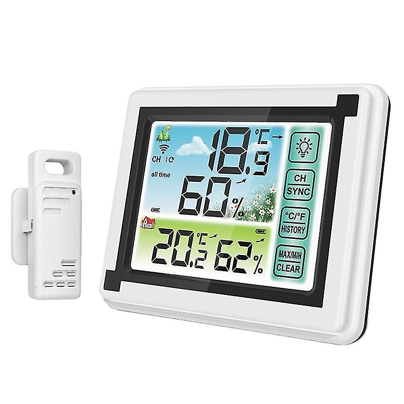 Wireless Weather Station Thermometer Humidity Recording Weather Monitoring Clock