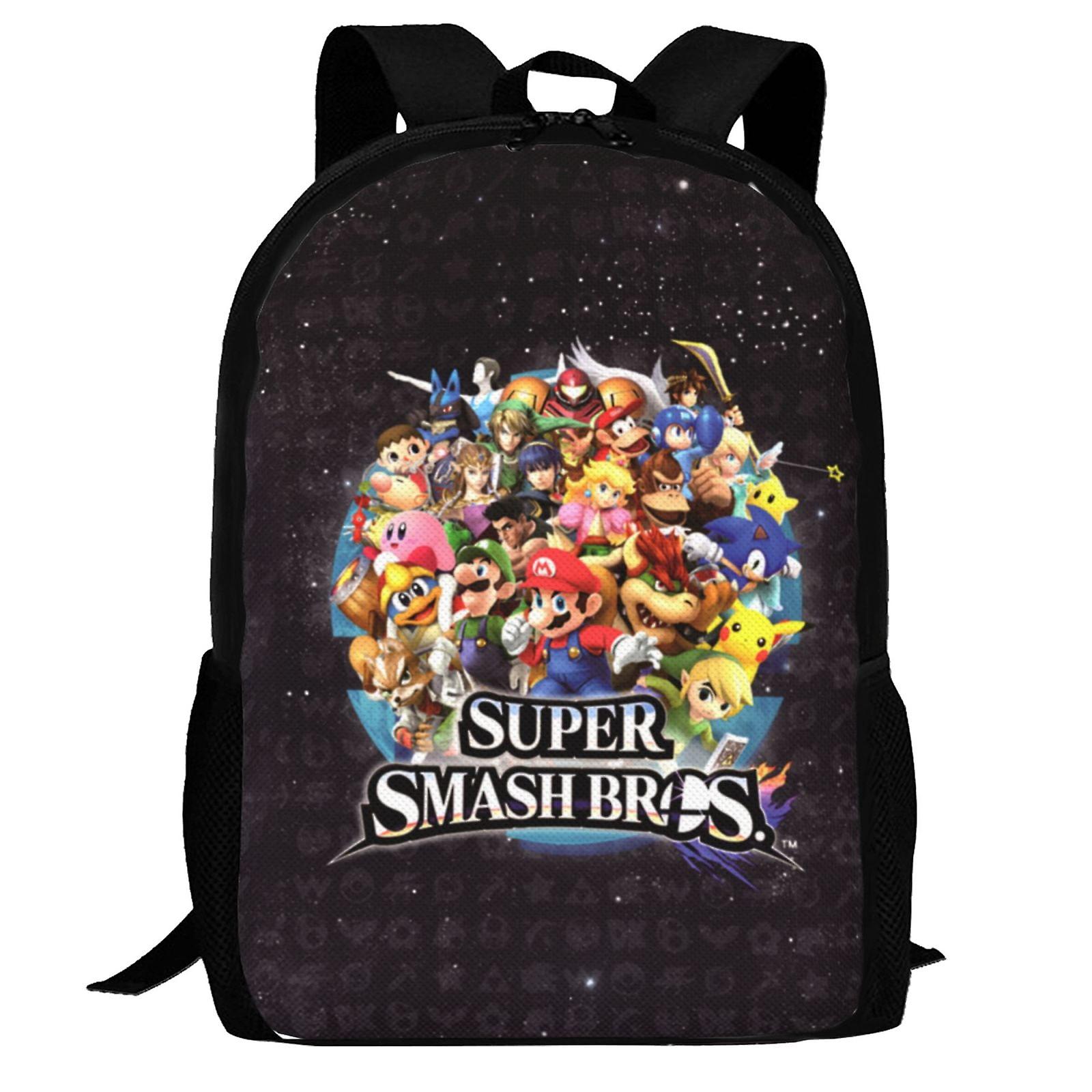 Super Smash Bros Ultimate Backpack,3d Print Laptop Backpack Lightweight Casual Daypack Bookbag Multi-Function Travel Backpack